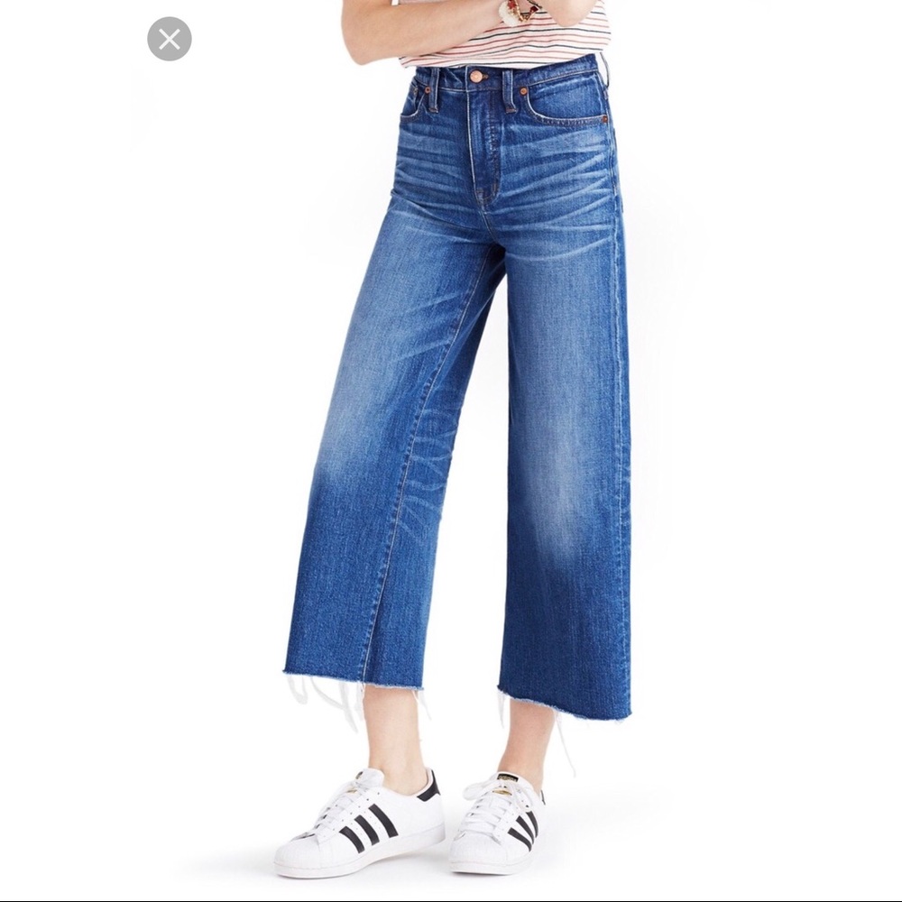 Madewell wide leg crop jean